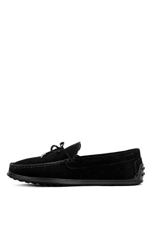 Elit ALF04S Erkek Hakiki Deri Loafer Ayakkabı Siyah