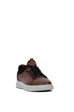 Elit GMZ818C Erkek Hakiki Deri Ortopedik Casual Ayakkabı Taba
