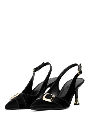 Elit CMR231T Kadın Klasik Topuklu Ayakkabı Siyah