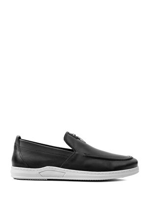 Voyager Y5606 Erkek Hakiki Deri Casual Ayakkabı Siyah