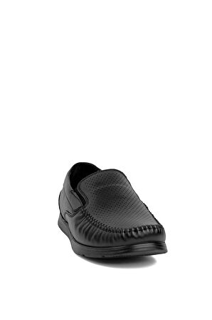 Elit 25YNbl1050C Erkek Hakiki Deri Casual Ayakkabı Siyah