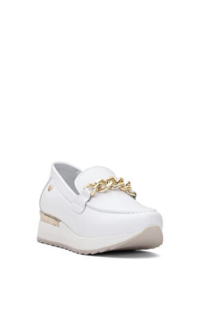 Mammamia D25YA-3510 Kadın Hakiki Deri Casual Ayakkabı Beyaz