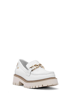 Mammamia D25YA-3695 Kadın Hakiki Deri Casual Ayakkabı Beyaz