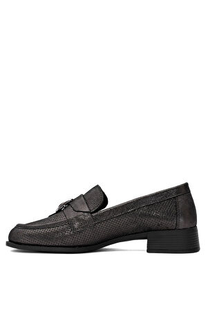 Mammamia D25YA-7295 Kadın Hakiki Deri Casual Ayakkabı Platin