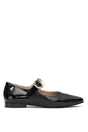 Venüs 2511501YR Kadın Hakiki Deri Tokalı Casual Ayakkabı Siyah