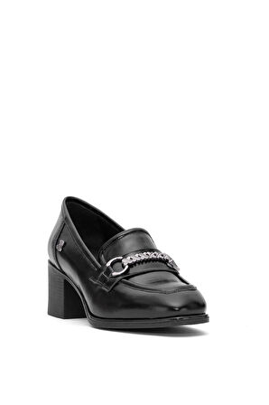 Venüs 2512701Y Kadın Hakiki Deri Klasik Topuklu Ayakkabı Siyah