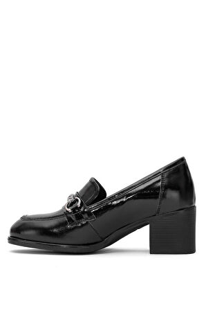 Venüs 2512701Y Kadın Hakiki Deri Klasik Topuklu Ayakkabı Siyah