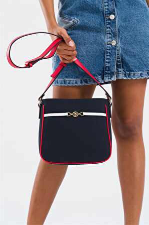U.S. Polo Assn. US25236 Kadın Çapraz Çanta Lacivert - Kırmızı