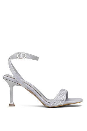 Elit PM161 K7014 Kadın Klasik Topuklu Ayakkabı Gümüş