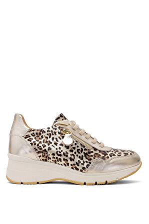 Mammamia D25YA-3495 Kadın Hakiki Deri Casual Ayakkabı Altın