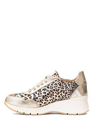 Mammamia D25YA-3495 Kadın Hakiki Deri Casual Ayakkabı Altın