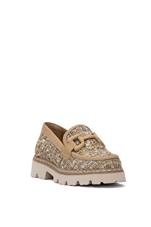 Mammamia D25YA-3770 Kadın Hakiki Deri Casual Ayakkabı Kum Rengi