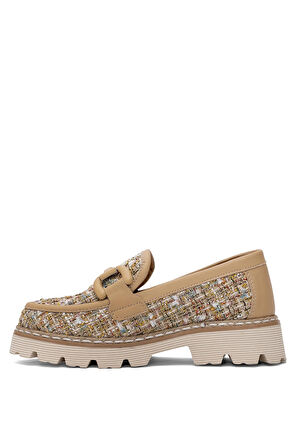 Mammamia D25YA-3770 Kadın Hakiki Deri Casual Ayakkabı Kum Rengi