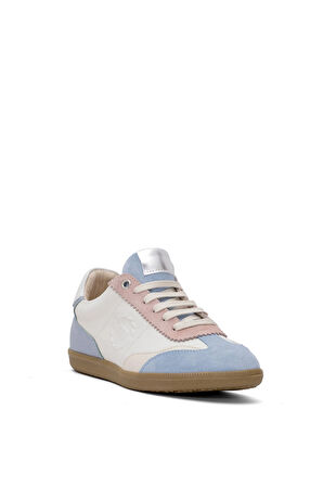 Mammamia D25YA-550 Kadın Hakiki Deri Klasik Sneaker Mavi
