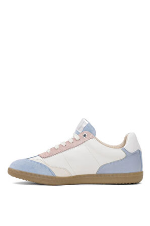 Mammamia D25YA-550 Kadın Hakiki Deri Klasik Sneaker Mavi