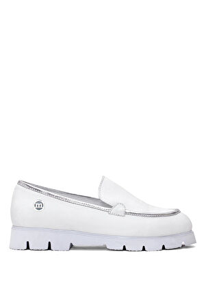 Mammamia D25YA-7380 Kadın Hakiki Deri Casual Ayakkabı Beyaz