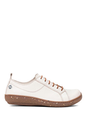 Mammamia D25YA-870 Kadın Hakiki Deri Casual Ayakkabı Krem