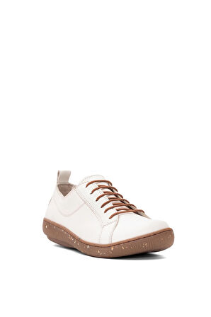 Mammamia D25YA-870 Kadın Hakiki Deri Casual Ayakkabı Krem