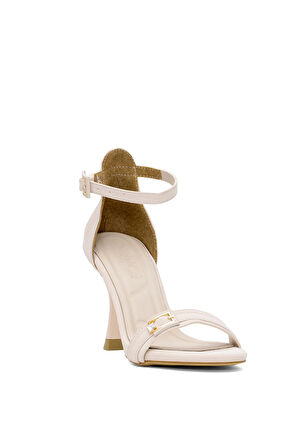 Elit PM309 K674N Kadın Klasik Topuklu Ayakkabı Ten