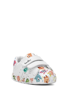 Benetton BN-30965 Bebe Erkek Çocuk Yürüyüş Ayakkabısı Beyaz
