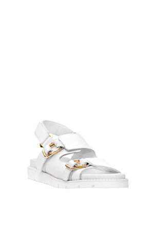 Venüs 25440013Y Kadın Hakiki Deri Düz Sandalet Beyaz