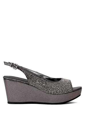 Beety 25BY223.343 Kadın Dolgu Topuk Sandalet Platin