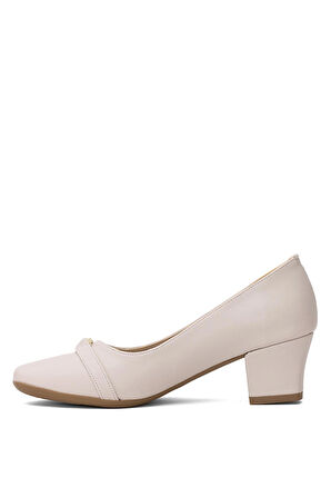 Beety 25BY23.8631-A Kadın Klasik Topuklu Ayakkabı Bej