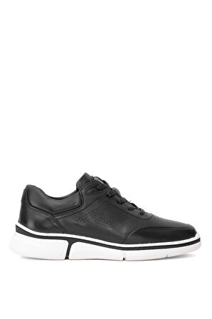 Voyager M084C Erkek Hakiki Deri Casual Ayakkabı Siyah