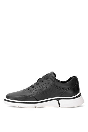 Voyager M084C Erkek Hakiki Deri Casual Ayakkabı Siyah
