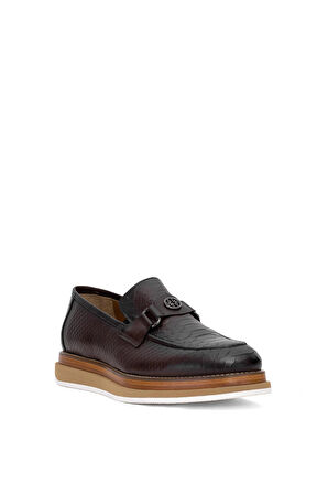 Luciano Bellini 25Y-C10303 Hakiki Deri Erkek Casual Ayakkabı Kahverengi