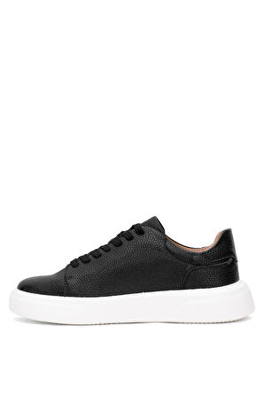 Lufian 112230280 Tommy Erkek Hakiki Deri Klasik Sneaker Siyah
