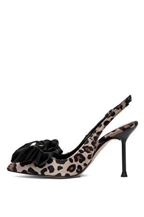 Elit PM230 K917S Kadın Klasik Topuklu Ayakkabı Leopar