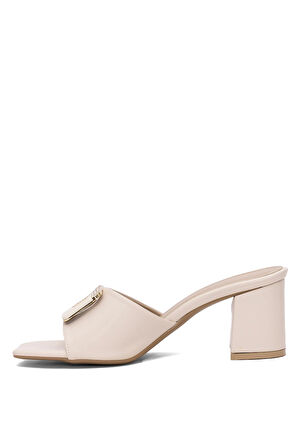 Elit CMR445C Kadın Topuklu Terlik Bej