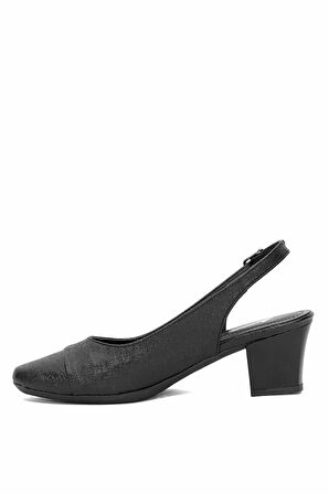 Elit MST705N Kadın Klasik Topuklu ayakkabı Siyah