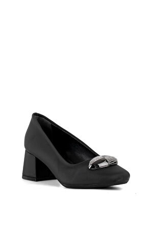 Elit MST710V Kadın Klasik Topuklu ayakkabı Siyah