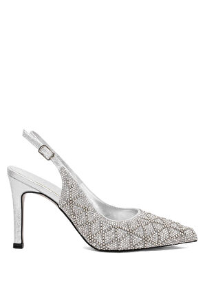 Beety 25BY223.1001T Kadın Klasik Topuklu Ayakkabı Gümüş