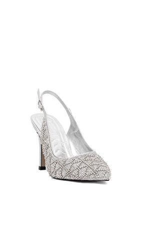 Beety 25BY223.1001T Kadın Klasik Topuklu Ayakkabı Gümüş