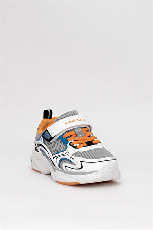 Lumberjack 101941671 5M Bulk 5FX Patik Erkek Çocuk Sneaker Beyaz - Turuncu