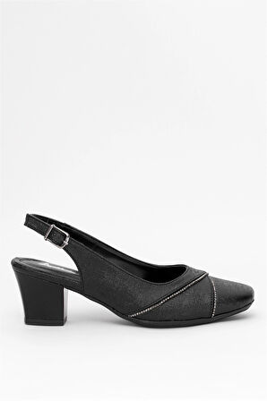 Elit MST706N Kadın Klasik Topuklu ayakkabı Siyah