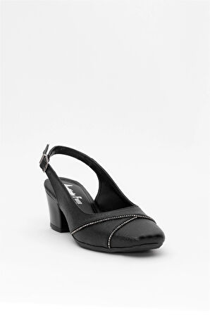 Elit MST706N Kadın Klasik Topuklu ayakkabı Siyah