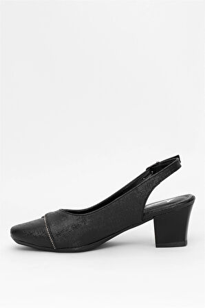 Elit MST706N Kadın Klasik Topuklu ayakkabı Siyah