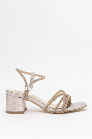 Elit MST780L Kadın Klasik Topuklu ayakkabı Altın