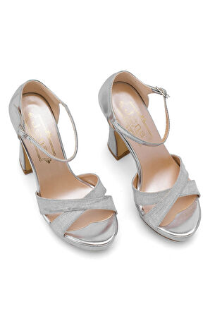 Elit JN2330T Kadın Platform Ayakkabı Gümüş