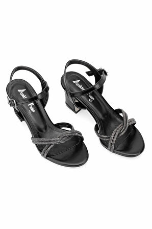 Elit MST1048M Kadın Klasik Topuklu ayakkabı Siyah