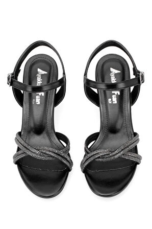 Elit MST1048M Kadın Klasik Topuklu ayakkabı Siyah