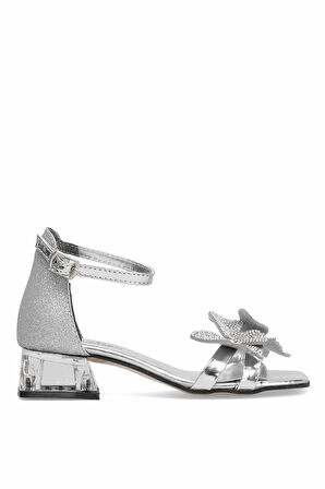 Elit BR-F-150-25Y Filet Kız Çocuk Abiye Ayakkabı Gümüş