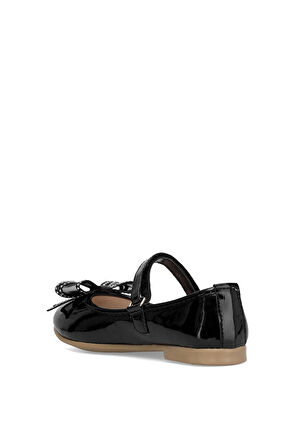 Elit HY-F-10003-25Y Filet Kız Çocuk Babet Siyah