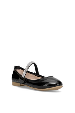 Elit HY-F-10005-25Y Filet Kız Çocuk Babet Siyah