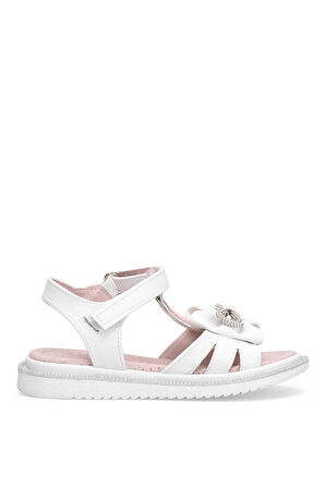 Elit J-P-600-25Y Patik Kız Çocuk Düz Sandalet Beyaz