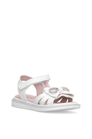 Elit J-P-600-25Y Patik Kız Çocuk Düz Sandalet Beyaz